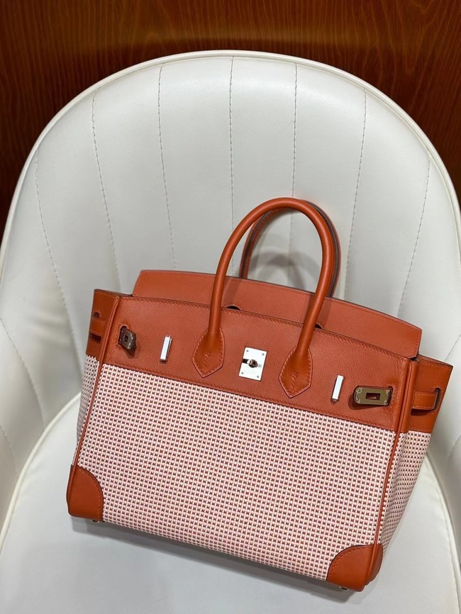 Hermes Birkin Bag togo Leather&Canvas 77886-1 
