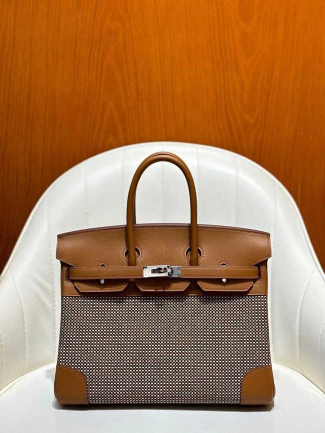 Hermes Birkin Bag togo Leather&Canvas 77886-4