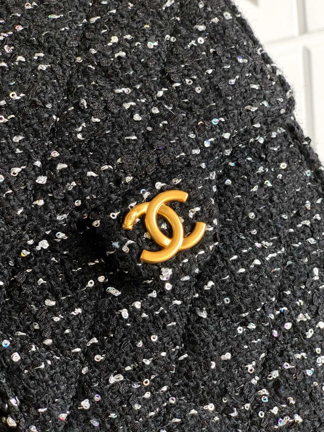CHANEL 25 handbag Woolen tweed AS5311 black