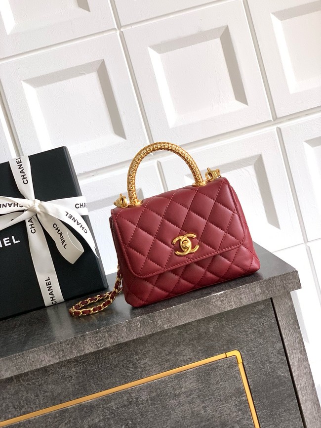 Chanel MINI FLAP BAG WITH TOP HANDLE AS2215-19