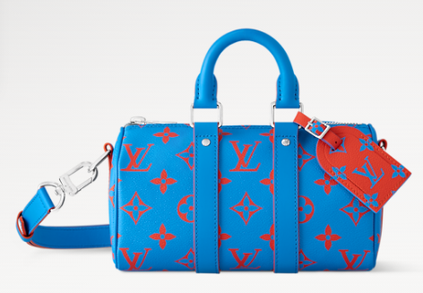 Louis Vuitton Keepall Bandouliere 25 M14989 Blu&Red