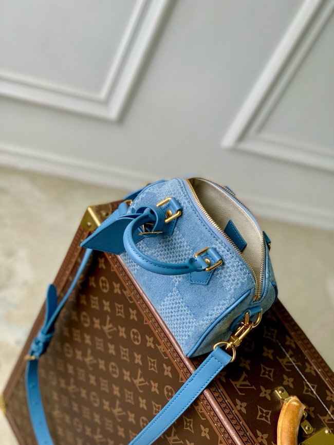 Louis Vuitton Speedy 18 Bandouliere N00208 Denim Blue