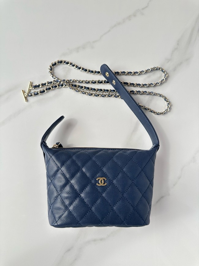 Chanel MINI Shoulder Bag Calfskin AS4386 dark blue