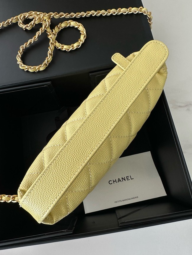Chanel MINI Shoulder Bag Calfskin AS4386 yellow