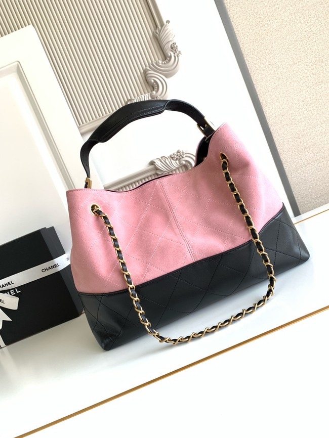 CHANEL Shopping Bag AS5434 black&pink