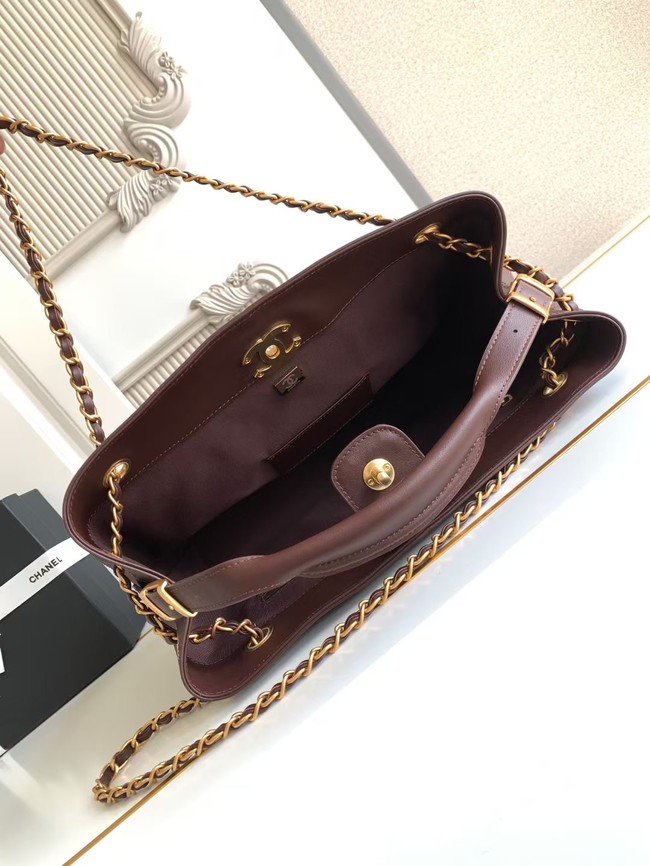 CHANEL Shopping Bag AS5434 burgundy