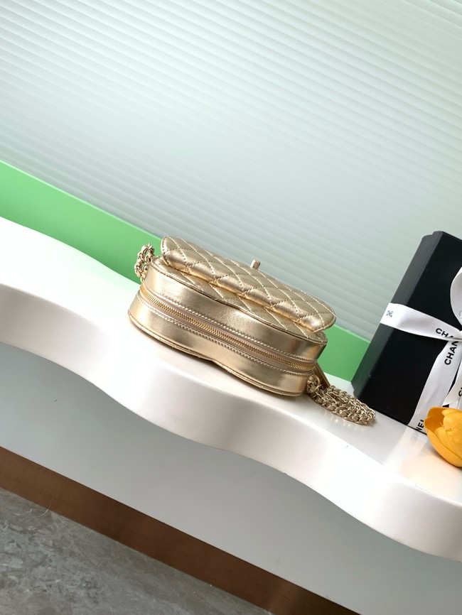 CHANEL Lambskin Heart Bag AS5764 Light gold