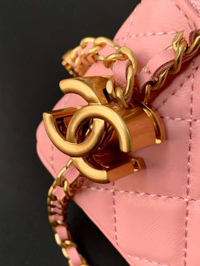 CHANEL Lambskin Small Vanity with Chain AP3941 pink