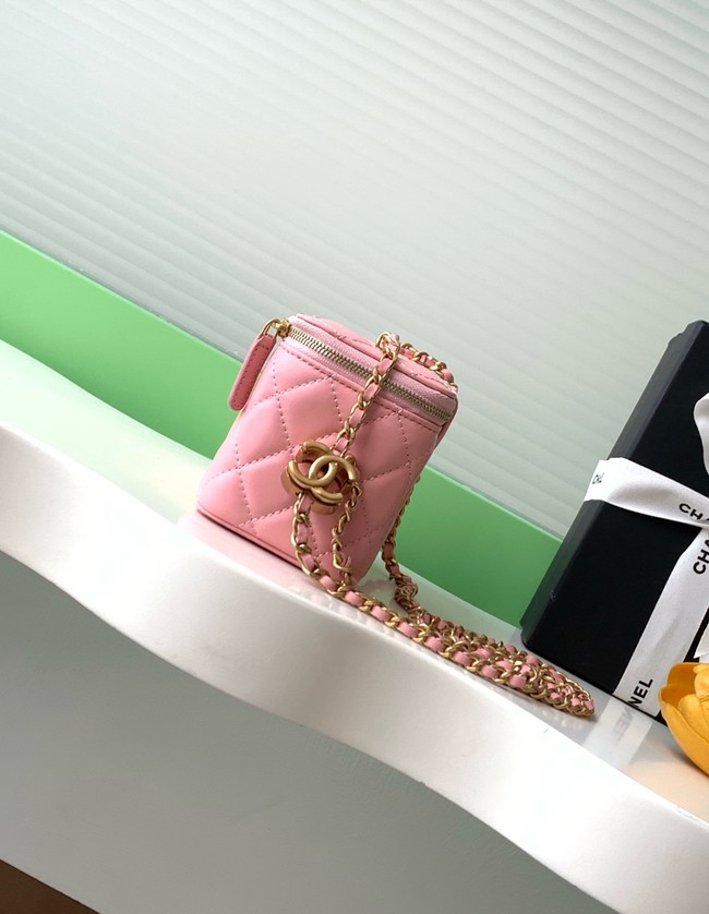 CHANEL Lambskin Vanity with Chain AP3940 pink