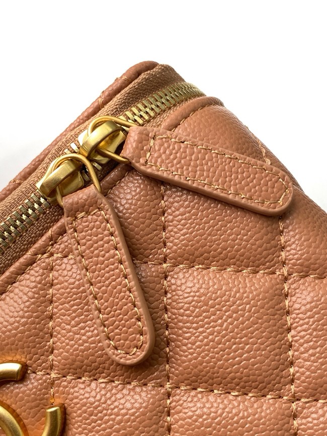 CHANEL MINI CLUTCH Grained Calfskin AP3940 brown