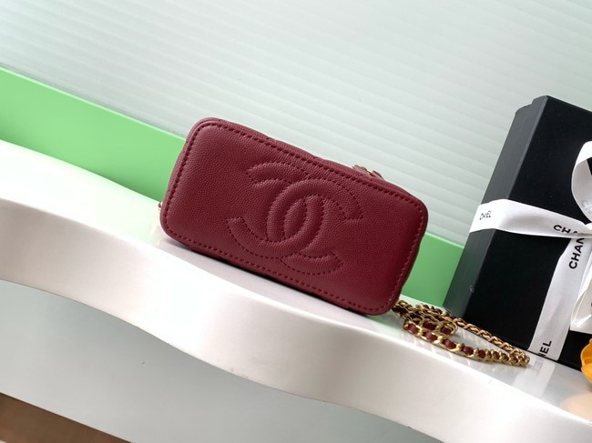 CHANEL Classic Small Vanity with Chain AP4799 burgundy