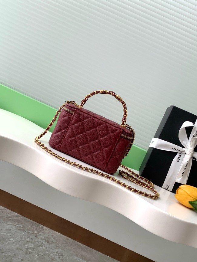 CHANEL Classic Small Vanity with Chain AP4799 burgundy