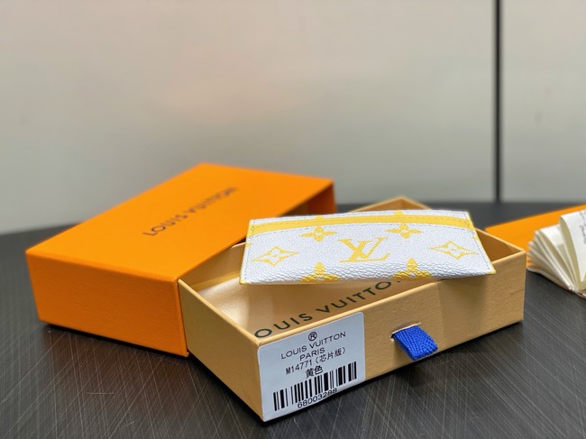 Louis Vuitton Double Card Holder M14771 Gray&Yellow