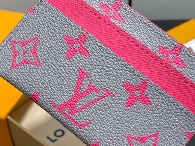 Louis Vuitton Double Card Holder M15032 Gray&Pink