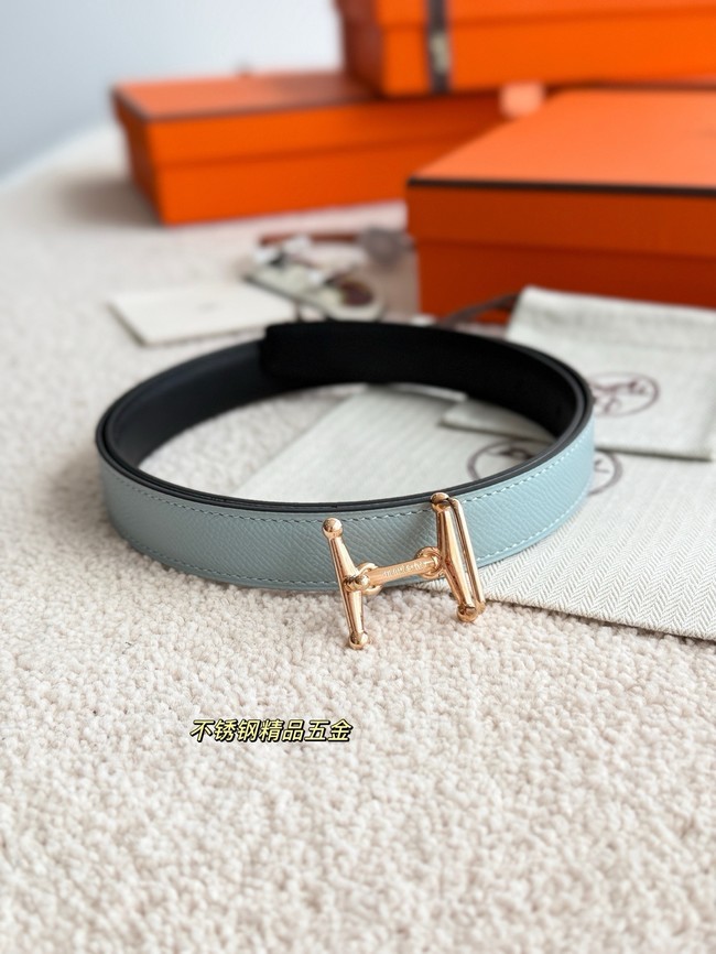 Hermes Epsom calfskin double-sided leather belt 65995
