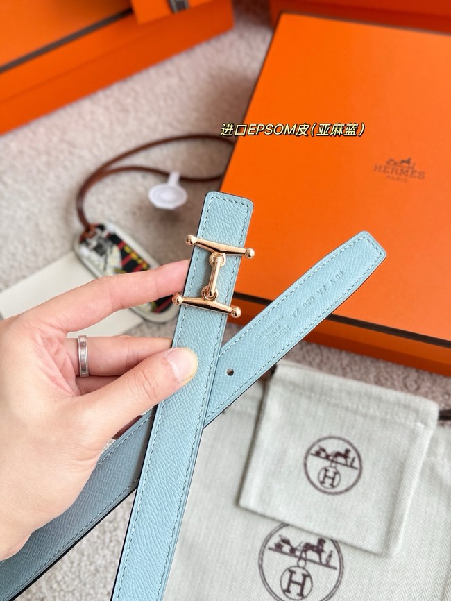 Hermes Epsom calfskin double-sided leather belt 65995