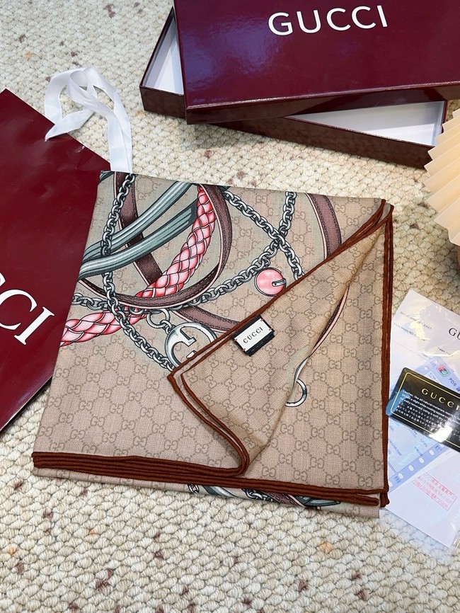 Gucci Square Scarf Silk Jacquard XT269