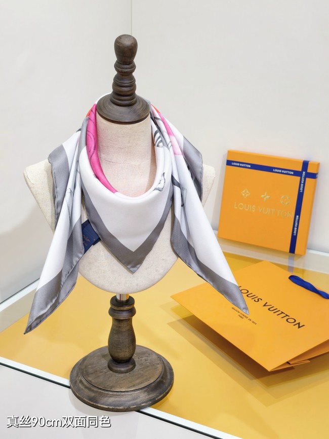 Louis Vuitton Square Scarf Silk Jacquard XT277