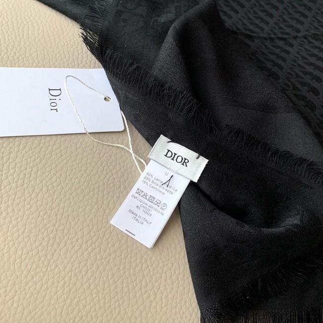 Dior Oblique Shawl Rosewood Pink Cashmere and Silk Jacquard KY079