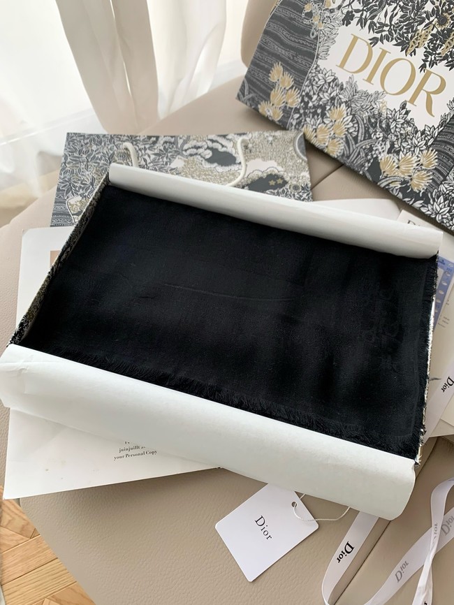 Dior Oblique Shawl Rosewood Pink Cashmere and Silk Jacquard KY079