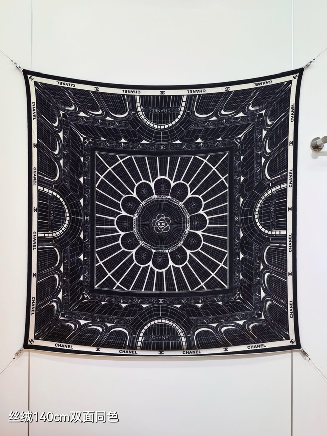 Chanel Shawl Cashmere and Silk Jacquard KY107