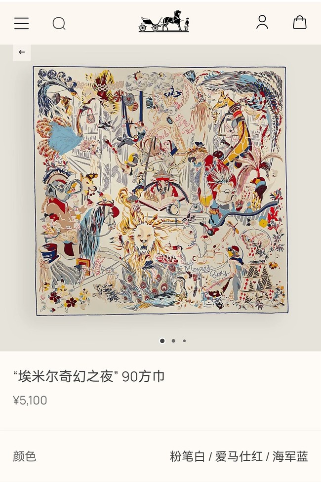 Hermes Shawl Cashmere and Silk Jacquard KY094