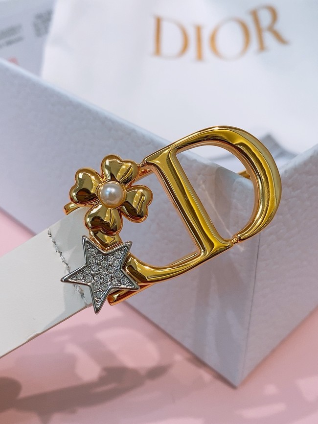 Dior 30 Montaigne Lucky Charms Belt Smooth Calfskin 18MM B0157