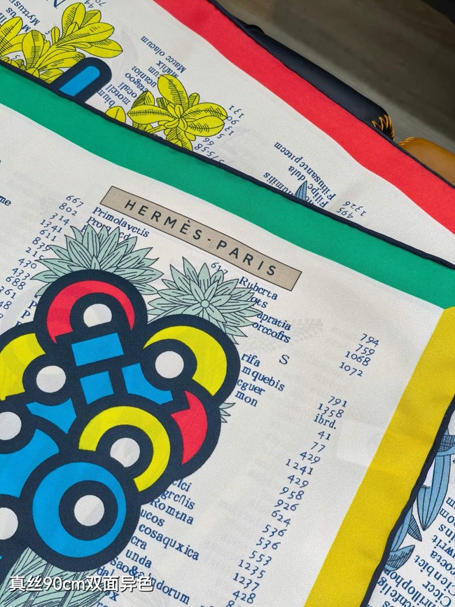 Hermes 90 Square Scarf Silk Twill KY157