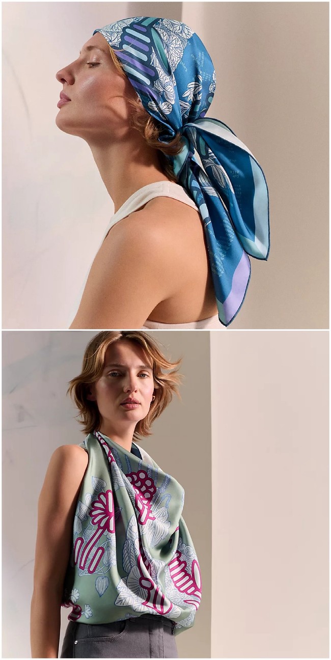 Hermes 90 Square Scarf Silk Twill KY159