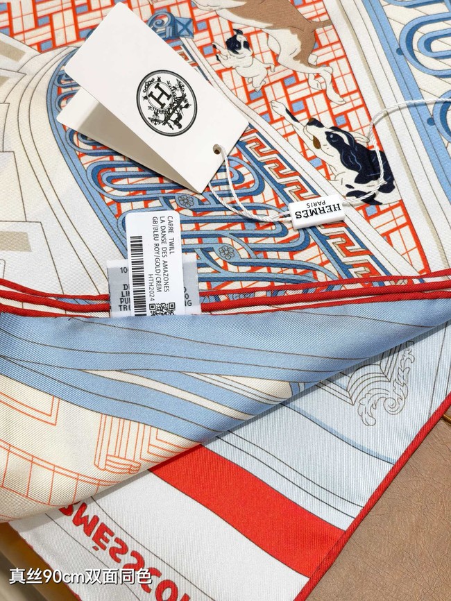 Hermes 90 Square Scarf Silk Twill KY164