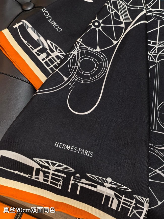 Hermes 90 Square Scarf Silk Twill KY167