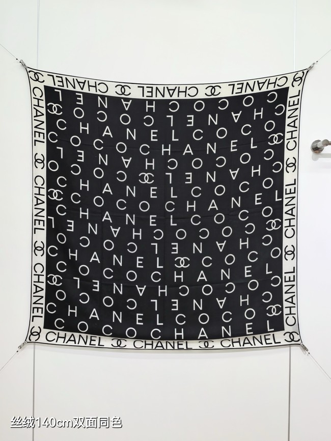 Chanel  90 Square Scarf Silk Twill KY171