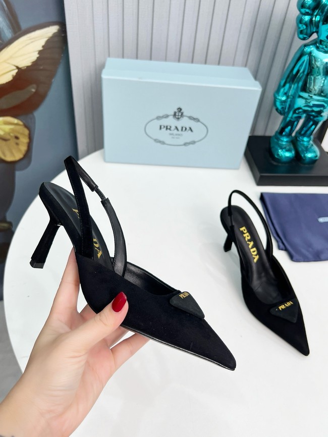 Prada leather slingback pumps 45086-3