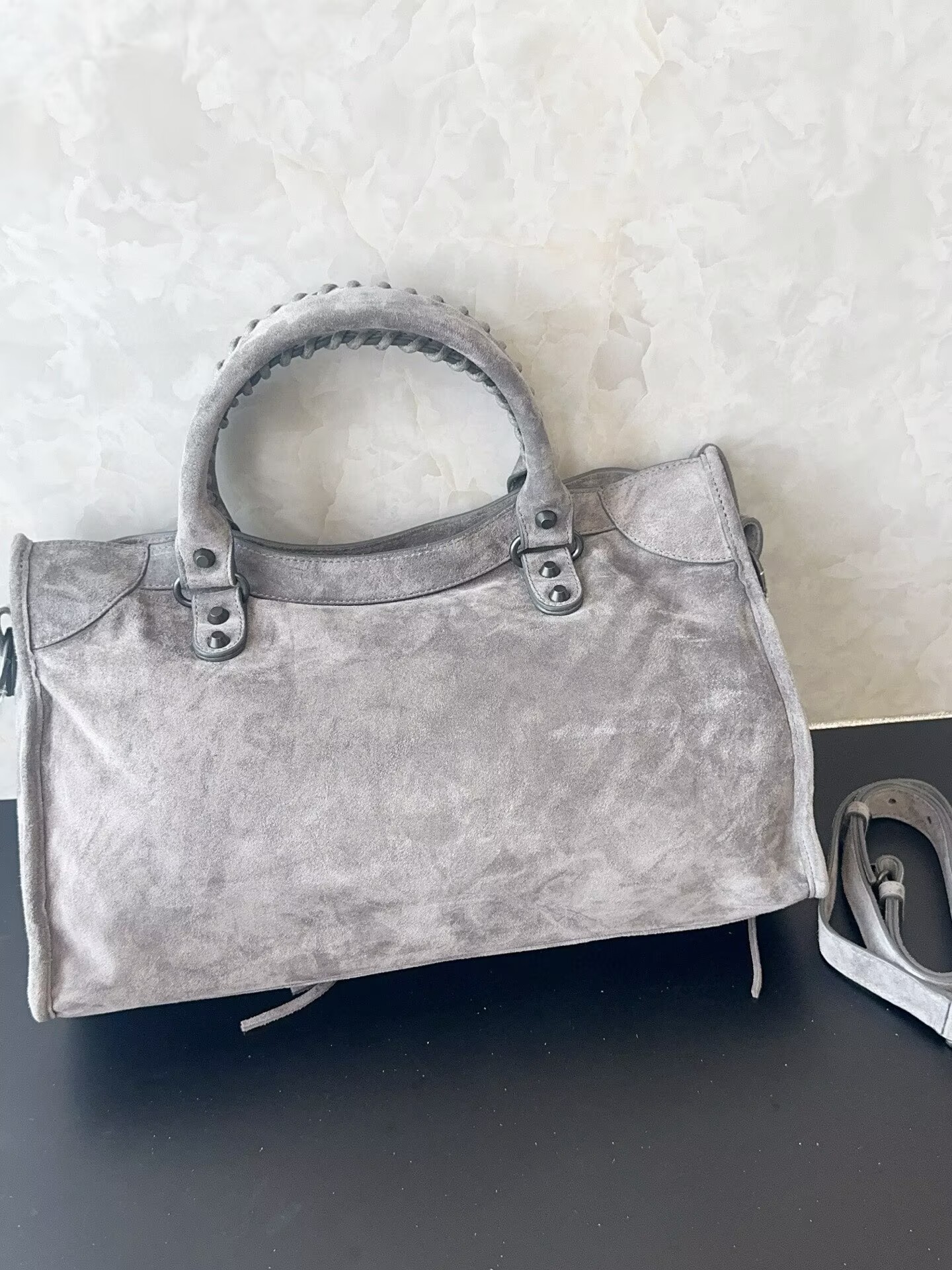 Balenciaga Le City Top Handle Bag B530 Gray