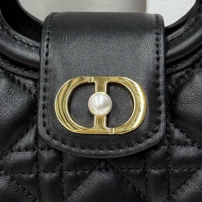 Dior Jolie Top Handle Mini Bag Cannage Lambskin S3123UN Black