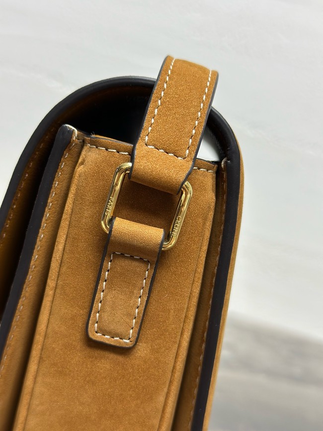 Celine TEEN TRIOMPHE BAG IN NUBUCK CALFSKIN 188423 CAMEL