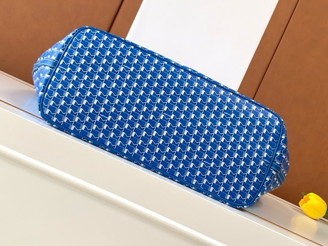 Goyard Calfskin Leather Tote Bag GM 3365 blue