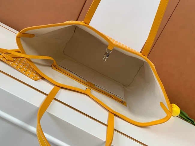Goyard Calfskin Leather Tote Bag GM 3365 yellow