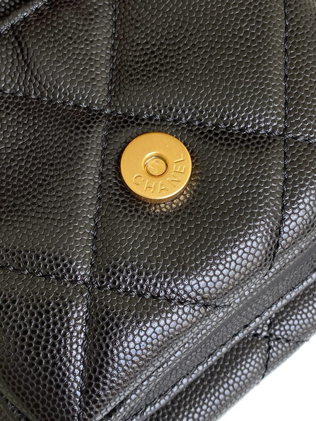 CHANEL Small Bowling Bag  Grained Calfskin AS5791 black