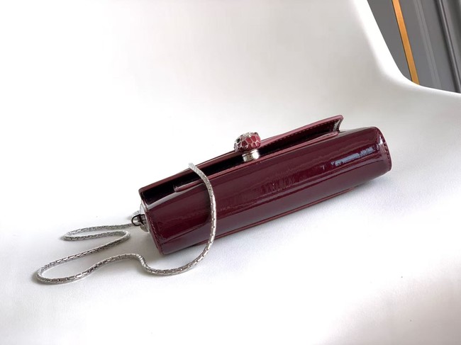 Bvlgari Serpenti Forever leather crossbody bag 289688 burgundy