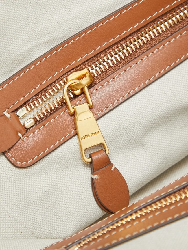 MIU MIU Leather Shoulder Bags 5GB288 Camel