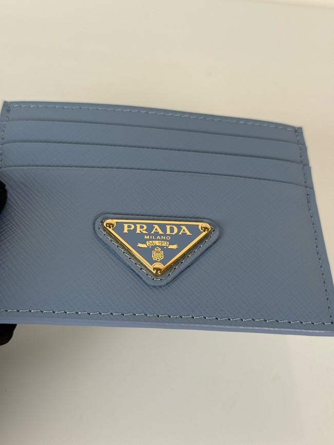 Prada Card Holder 1MC025 blue&gold