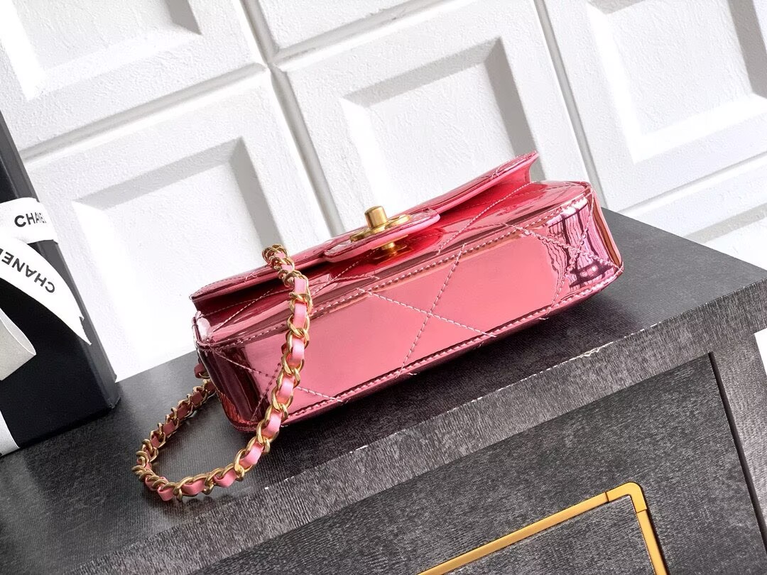 Chanel 25K Original Patent Leather Top Handle Bag A6320 Pink Chanel 25K Original Patent Leather Top Handle Bag A6320 Pink