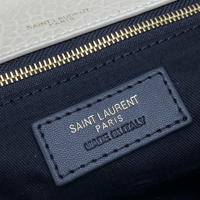 Saint LaurentCALYPSO SMALL IN GRAINED LAMBSKIN 734153 BLANC VINTAGE