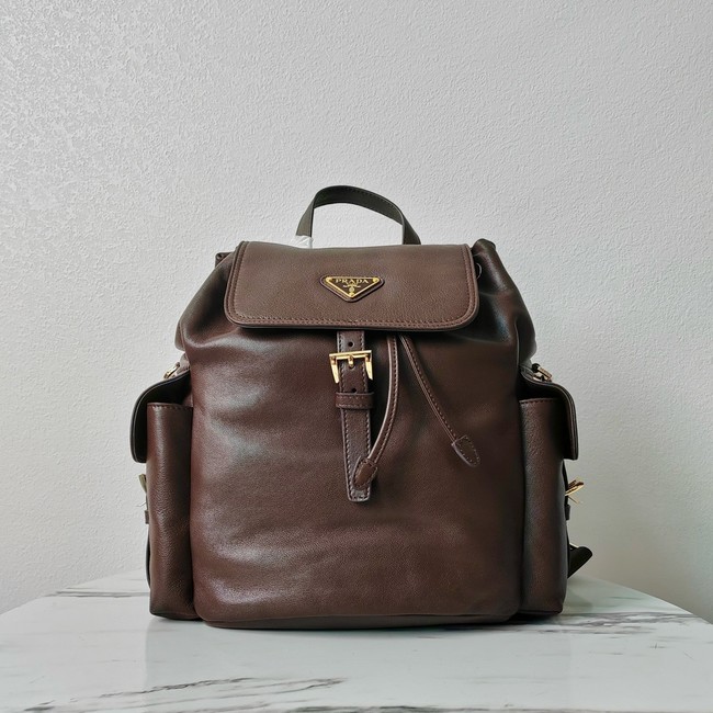 Prada Small Re-Nylon backpack 2VZ080 brown