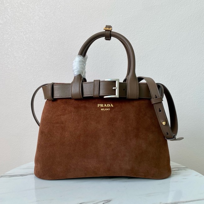 Prada medium leather tote bag 1BA434 Caramel