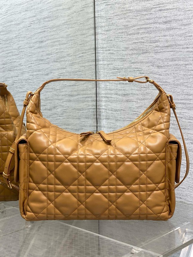 Dior Large D-Dream Bag Macrocannage Lambskin M6322 tan