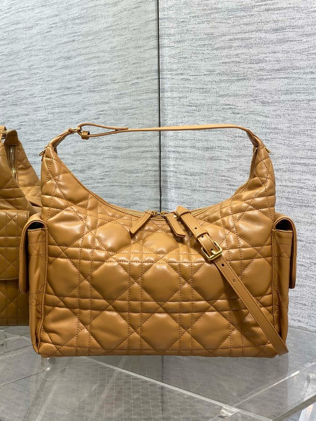 Dior Large D-Dream Bag Macrocannage Lambskin M6322 tan