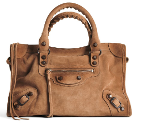 Balenciaga Le City small suede tote bag 230582 camel