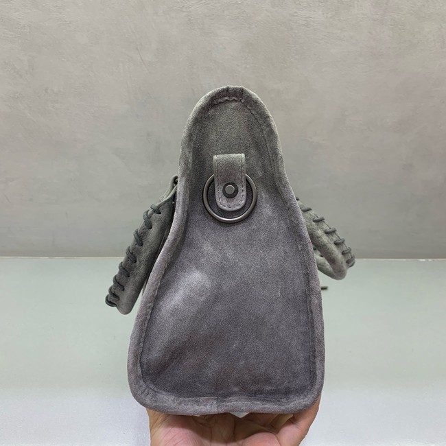 Balenciaga Le City small suede tote bag 230582 grey